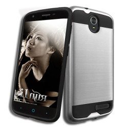 ZTE Grand X3 Z959 Iron Shield Hybrid Case (Silver)